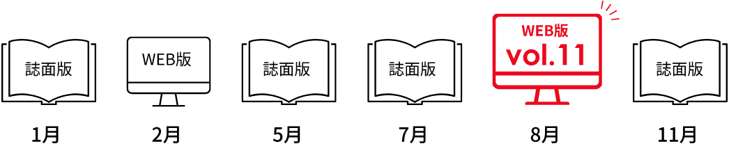 会員誌Harmonyは、誌面版を年に4回、WEB版を年に2回発行しています。